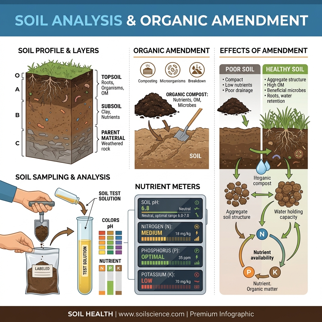 Soil Analysis & Amendment Plan drawing by Hornbill Landscaping