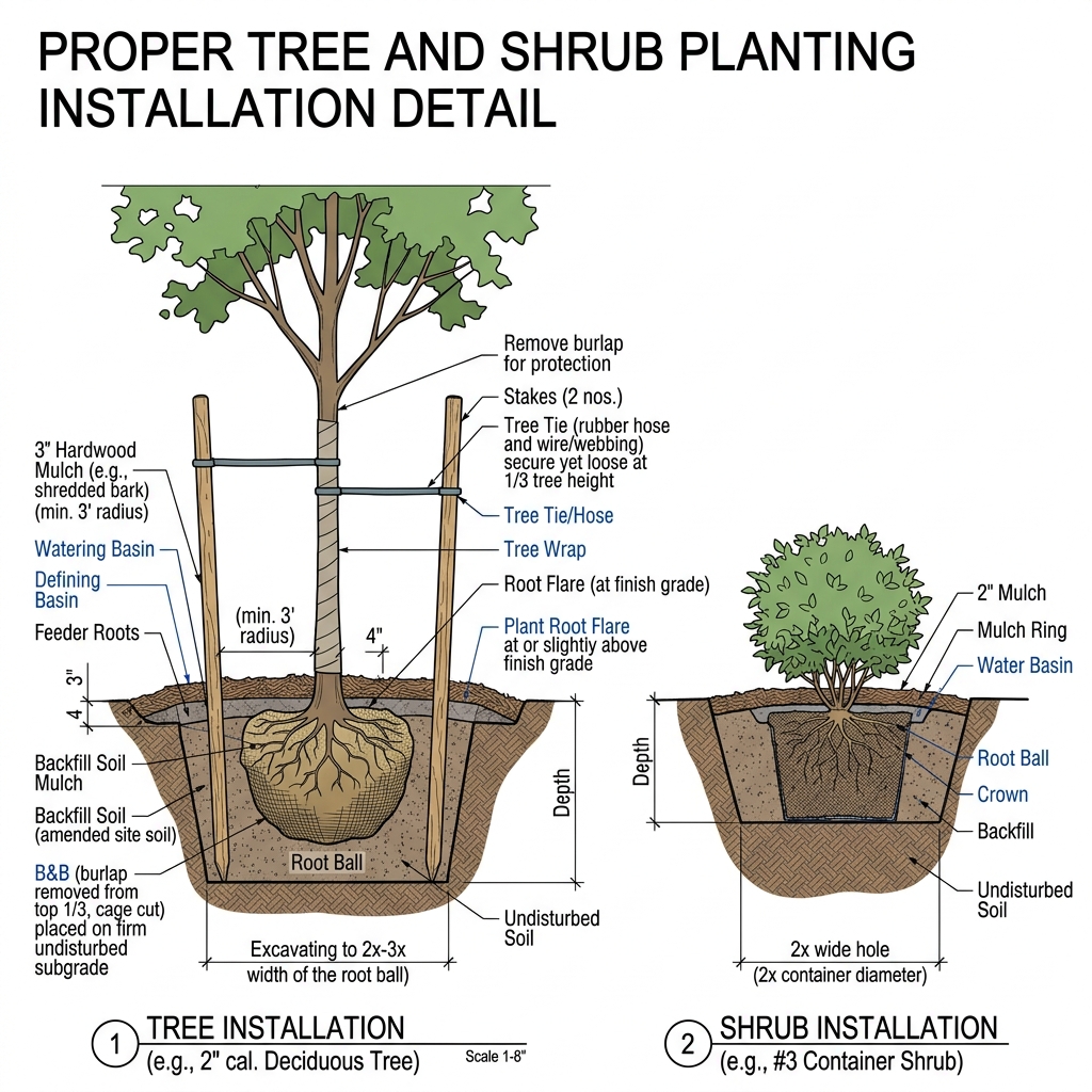 Establishment Care Plan documentation by Hornbill Landscaping