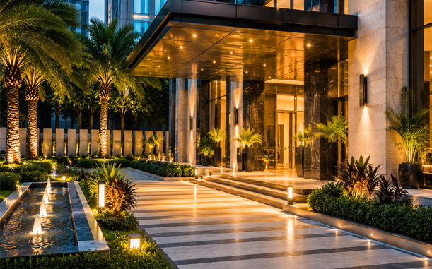 Entrance fountain for a commercial property in Dubai