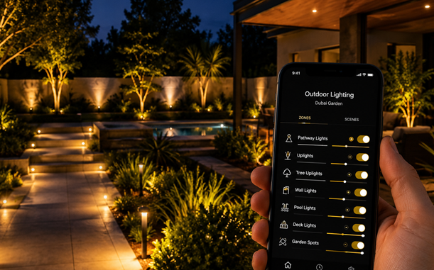 Smart outdoor lighting control system Dubai