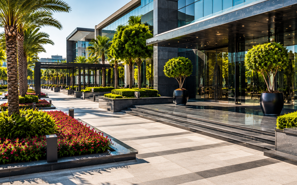 Commercial plaza and business pathways structure design